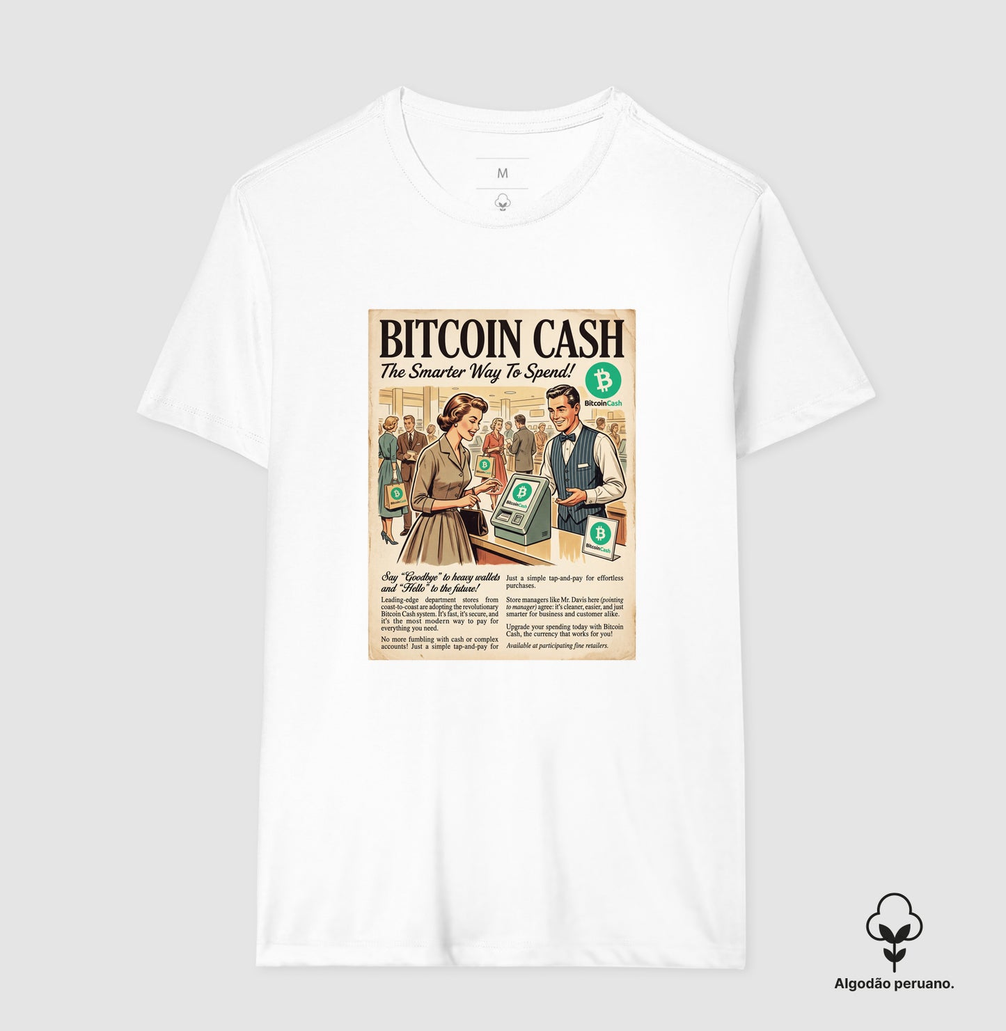 Camiseta Old School Bitcoin Cash