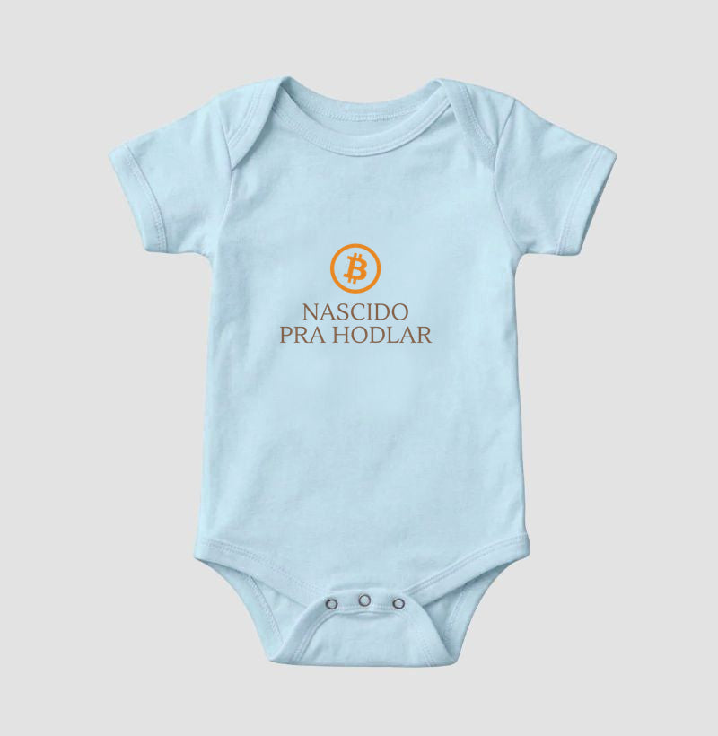 Body Infantil CryptoShirts Nascido para Hodlar