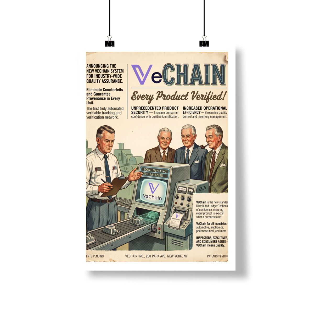 Poster Crypto Old School VeChain