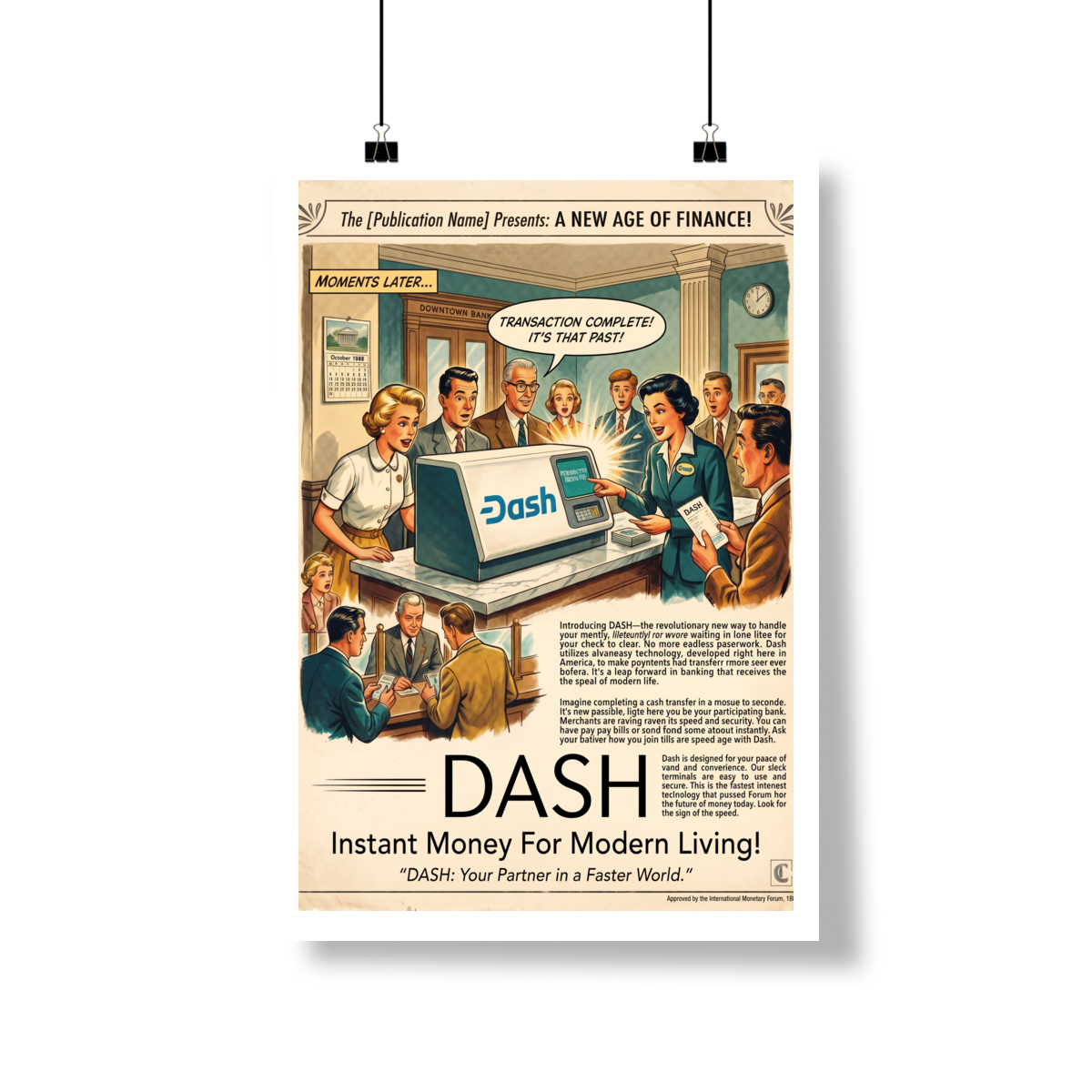 Poster Crypto Old School Dash