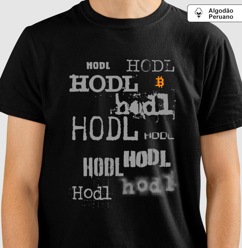 Camiseta CryptoShirts Hodl Hodl Hodl - PIMA
