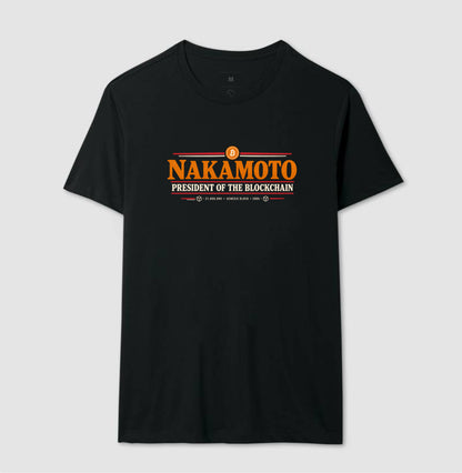 Camiseta CryptoShirts Satoshi President Of Blockchain — 100% Algodão