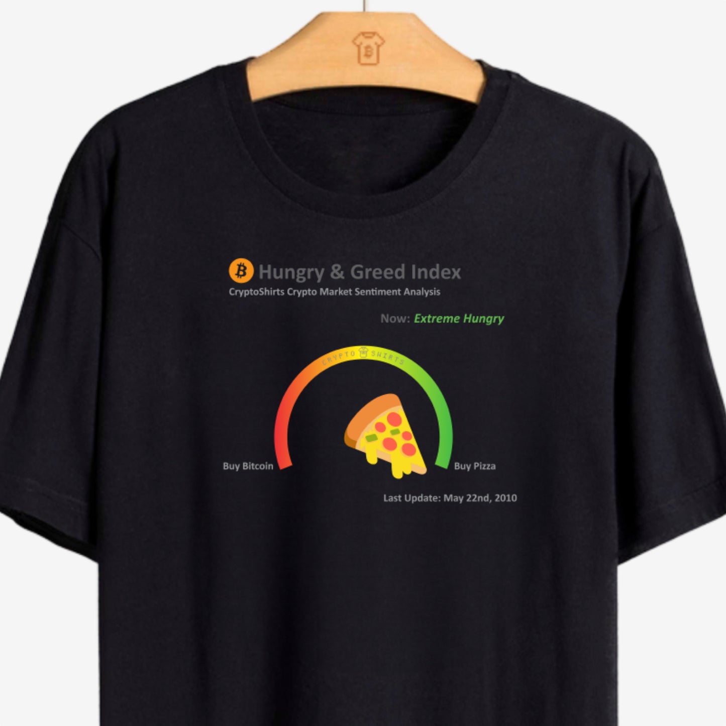 Camiseta CryptoShirts Pizza Index - PIMA