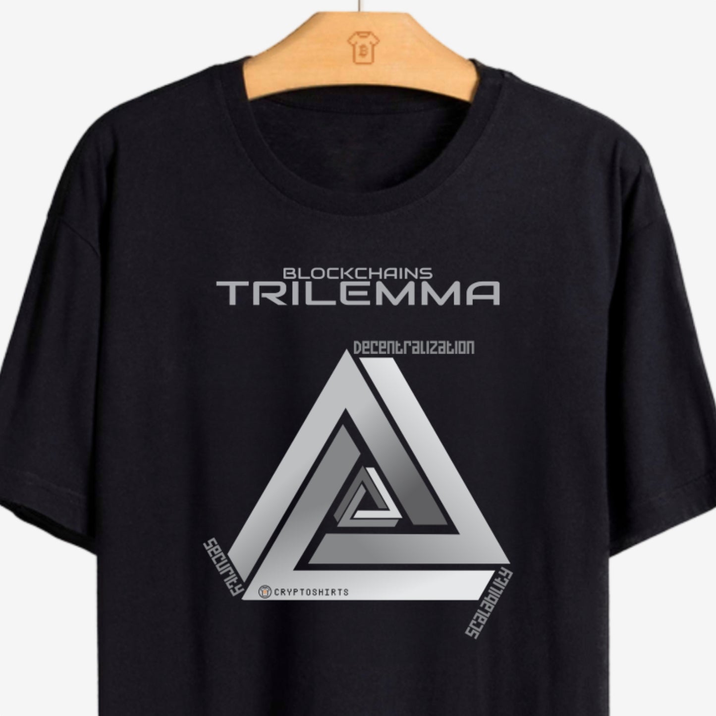 Camiseta CryptoShirts Blockchains Trilemma - PIMA