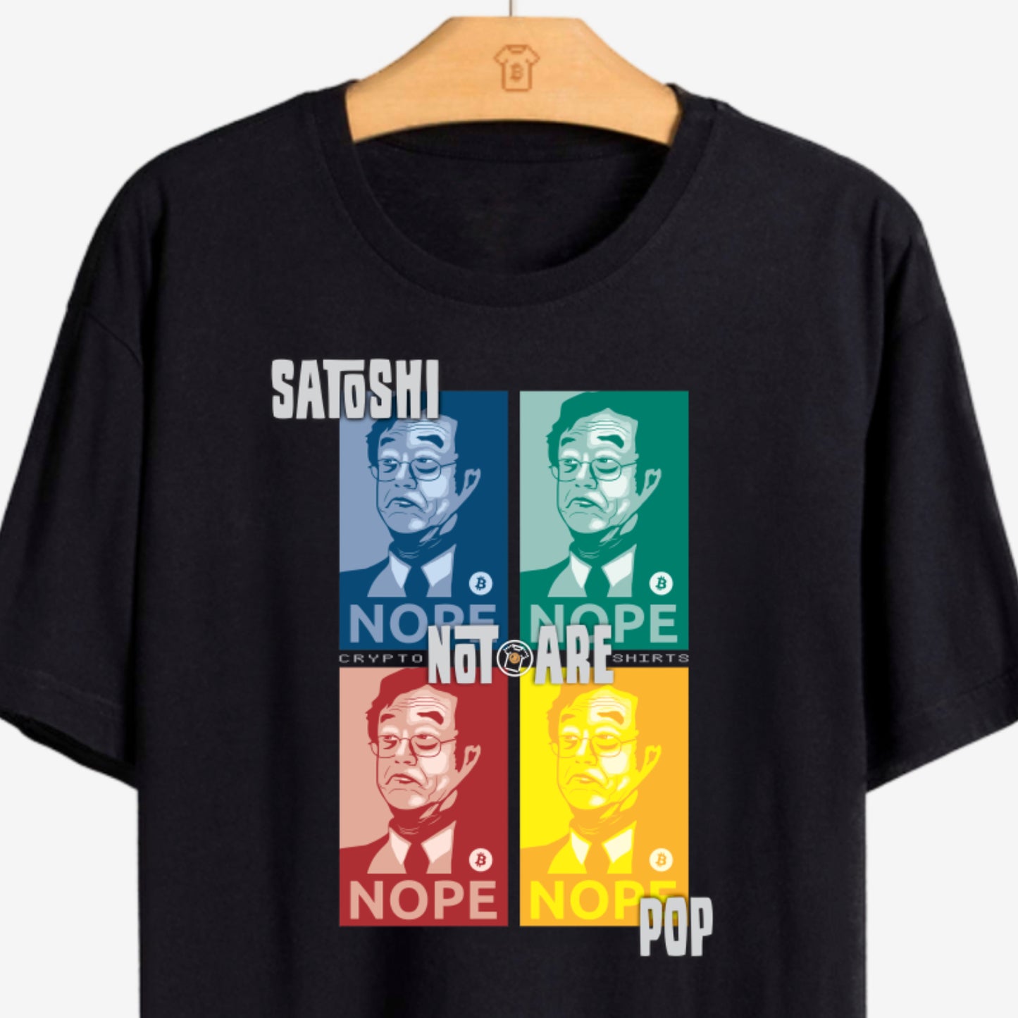 Camiseta CryptoShirts Satoshi Not Are Pop - PIMA