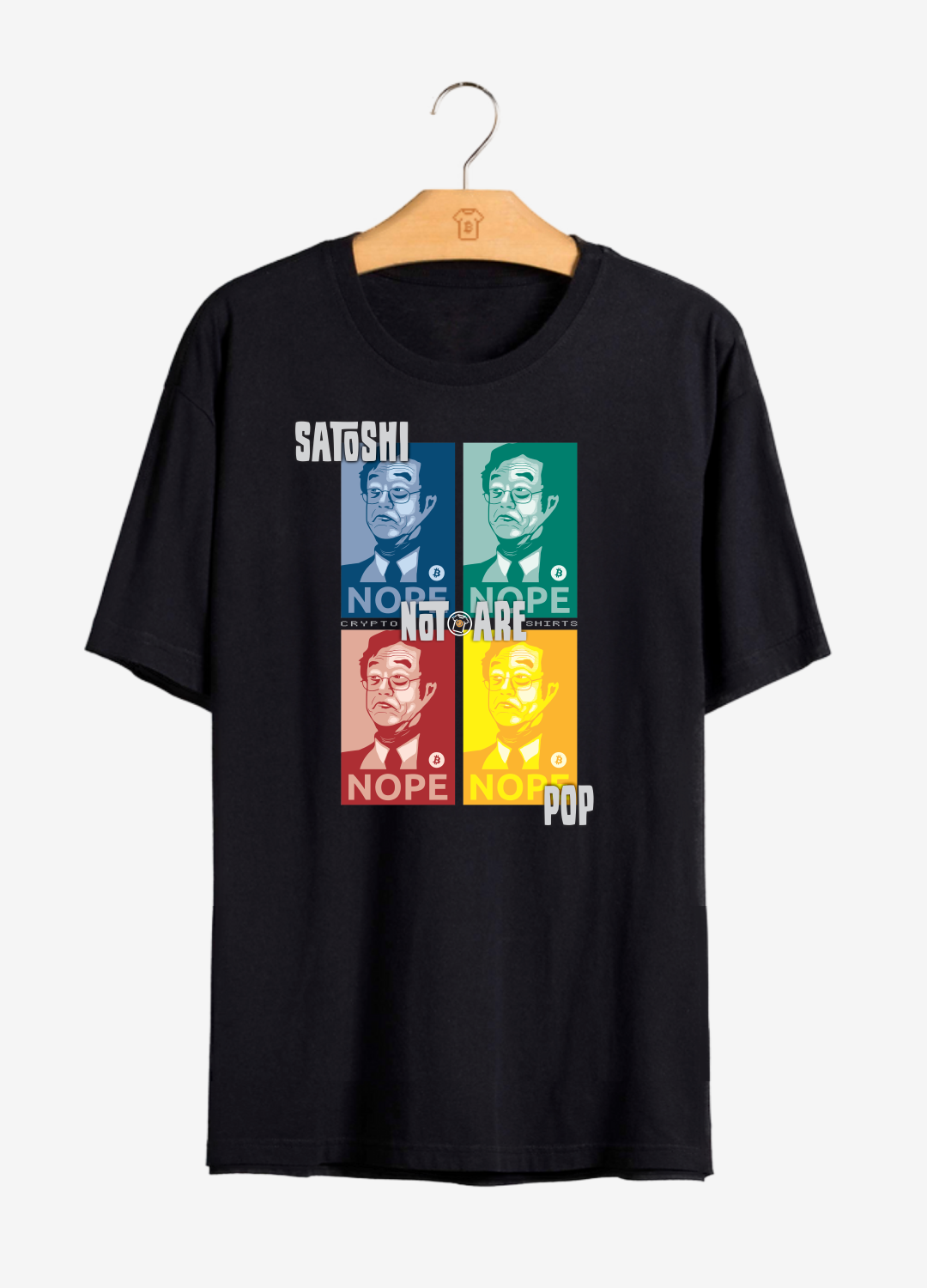 Camiseta CryptoShirts Satoshi Not Are Pop - PIMA