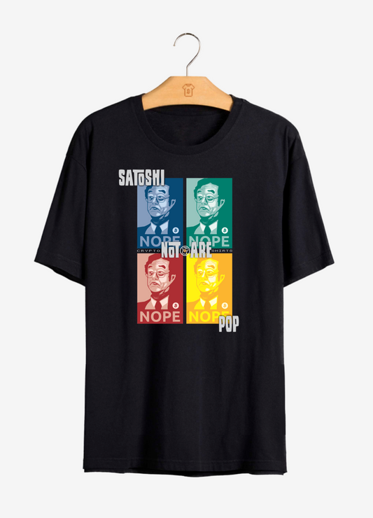 Camiseta CryptoShirts Satoshi Not Are Pop - PIMA