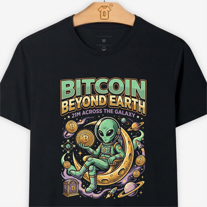 Camiseta Intergalactic Money - Bitcoin Beyond Earth
