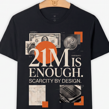 Camiseta Alg. Peruano WeSearch 21M Is Enough. Scarcity By Design