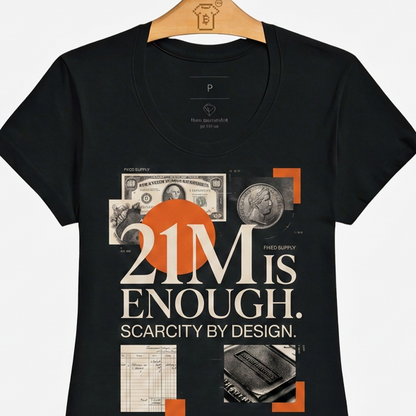 Camiseta WeSearch 21M Is Enough. Scarcity By Design