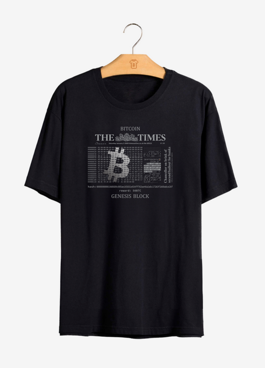 Camiseta CryptoShirts Genesis Block - PIMA