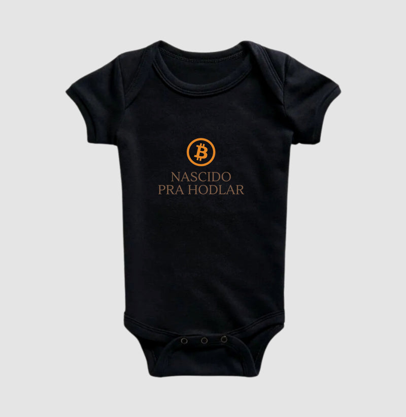 Body Infantil CryptoShirts Nascido para Hodlar