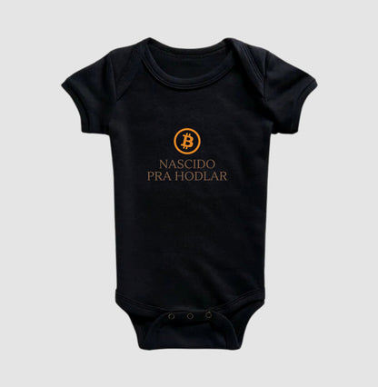 Body Infantil CryptoShirts Nascido para Hodlar