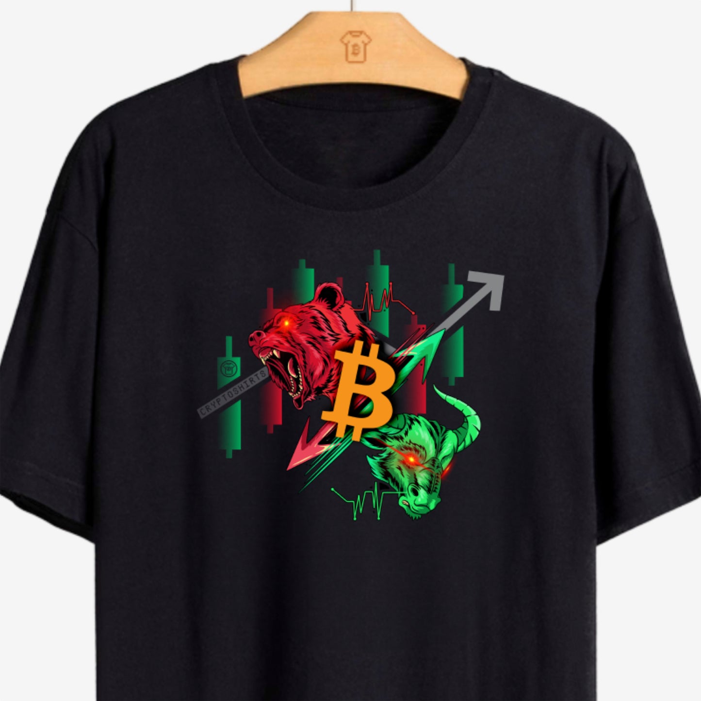 Camiseta CryptoShirts Bear & Bull - PIMA
