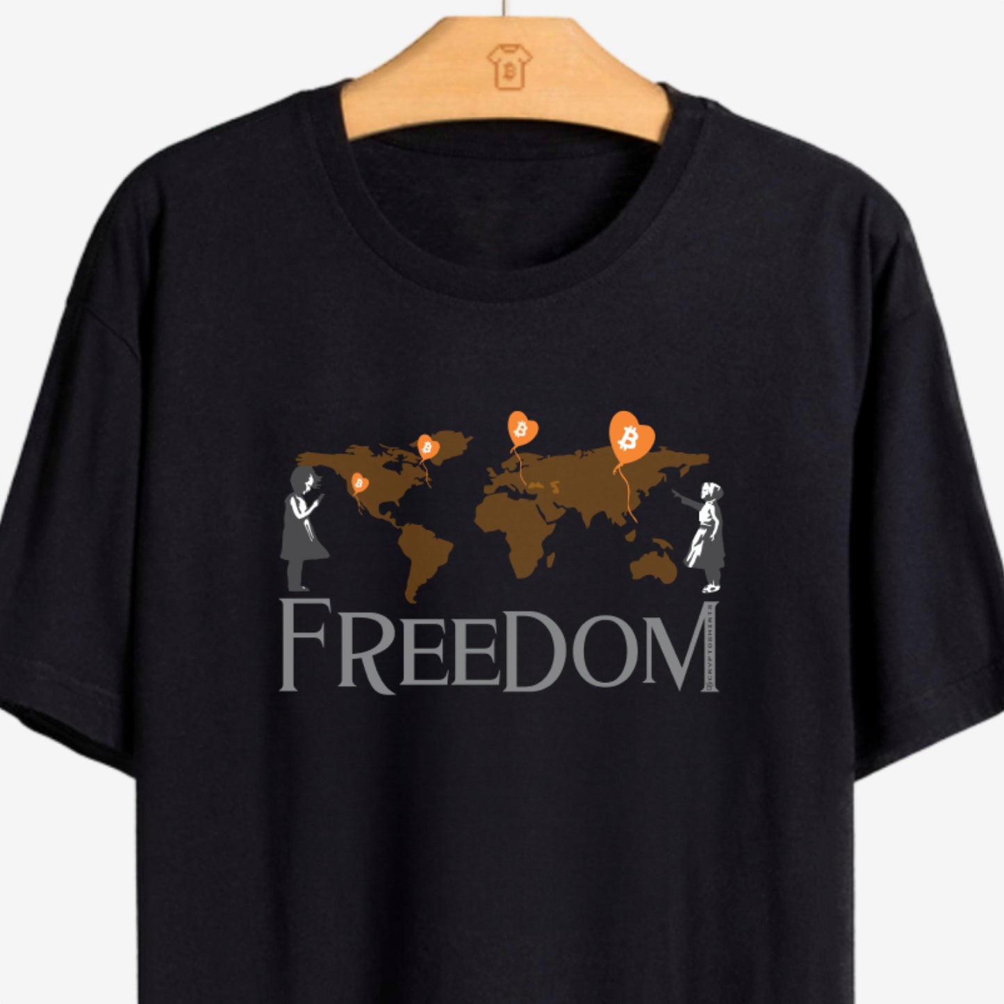 Camiseta CryptoShirts BTC Freedom - PIMA