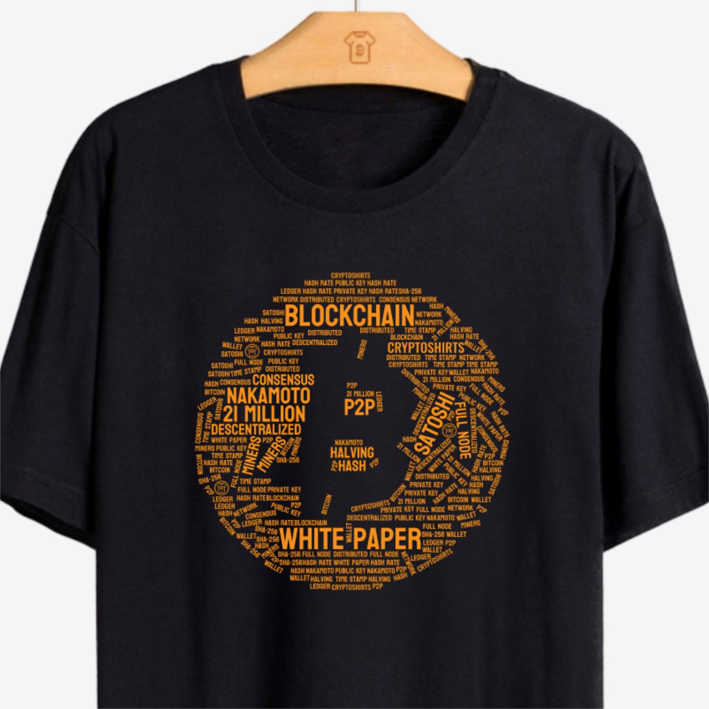 Camiseta CryptoShirts Bitcoin Clound - PIMA