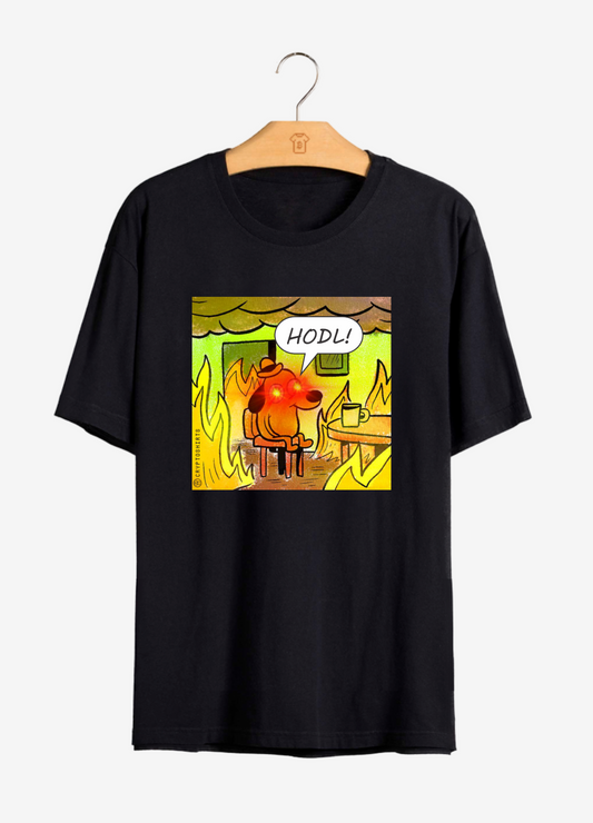 Camiseta CryptoShirts Meme Hodl - PIMA