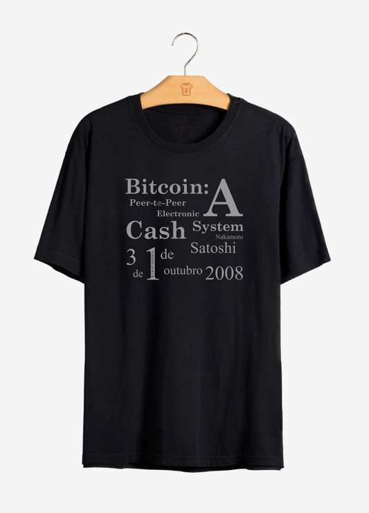 Camiseta CryptoShirts White Paper - Camiseta Algodão Peruano