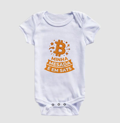 Body Infantil CryptoShirts Minha Mesada é em Sats 1