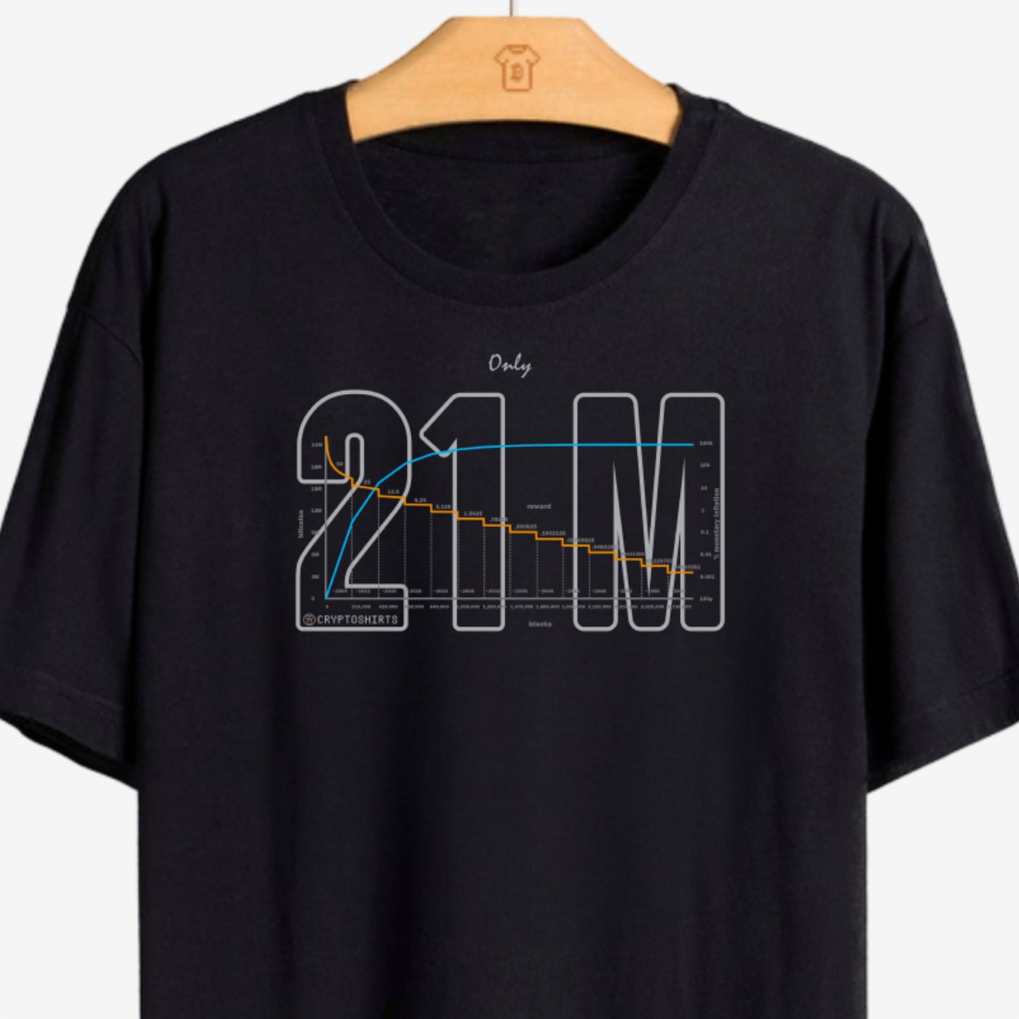 Camiseta CryptoShirts Only 21M - PIMA - CryptoShirts