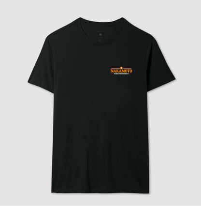 Camiseta CryptoShirts Satoshi President Of Blockchain Minimalista — 100% Algodão