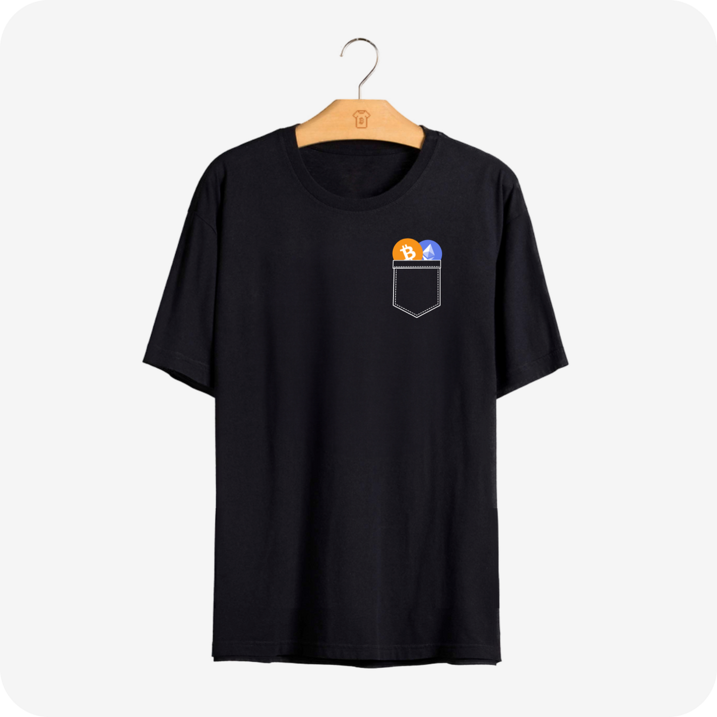 Camiseta CryptoShirts Crypto no Bolso - PIMA