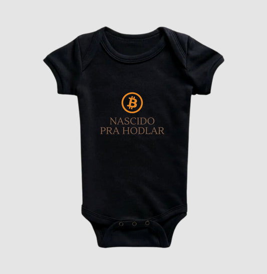 Body Infantil CryptoShirts Nascido para Hodlar