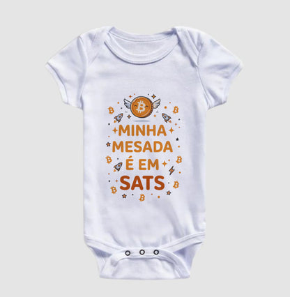 Body Infantil CryptoShirts Minha Mesada é em Sats 2