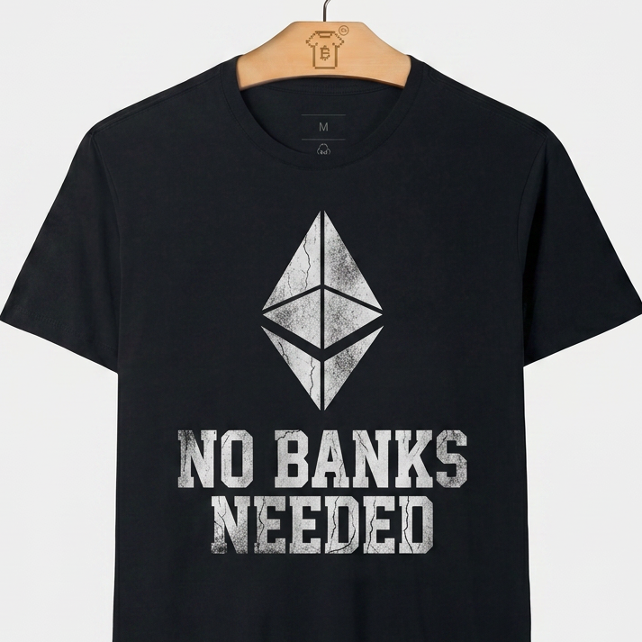 Camiseta Ethereum No Banks Needed