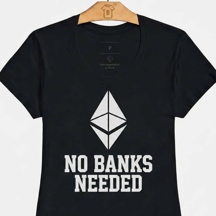 Camiseta Ethereum No Banks Needed