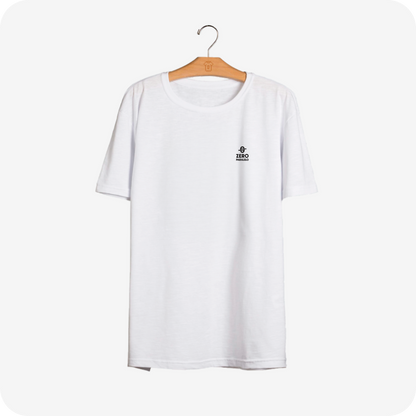 Camiseta Zero Paralelo Logo Branca