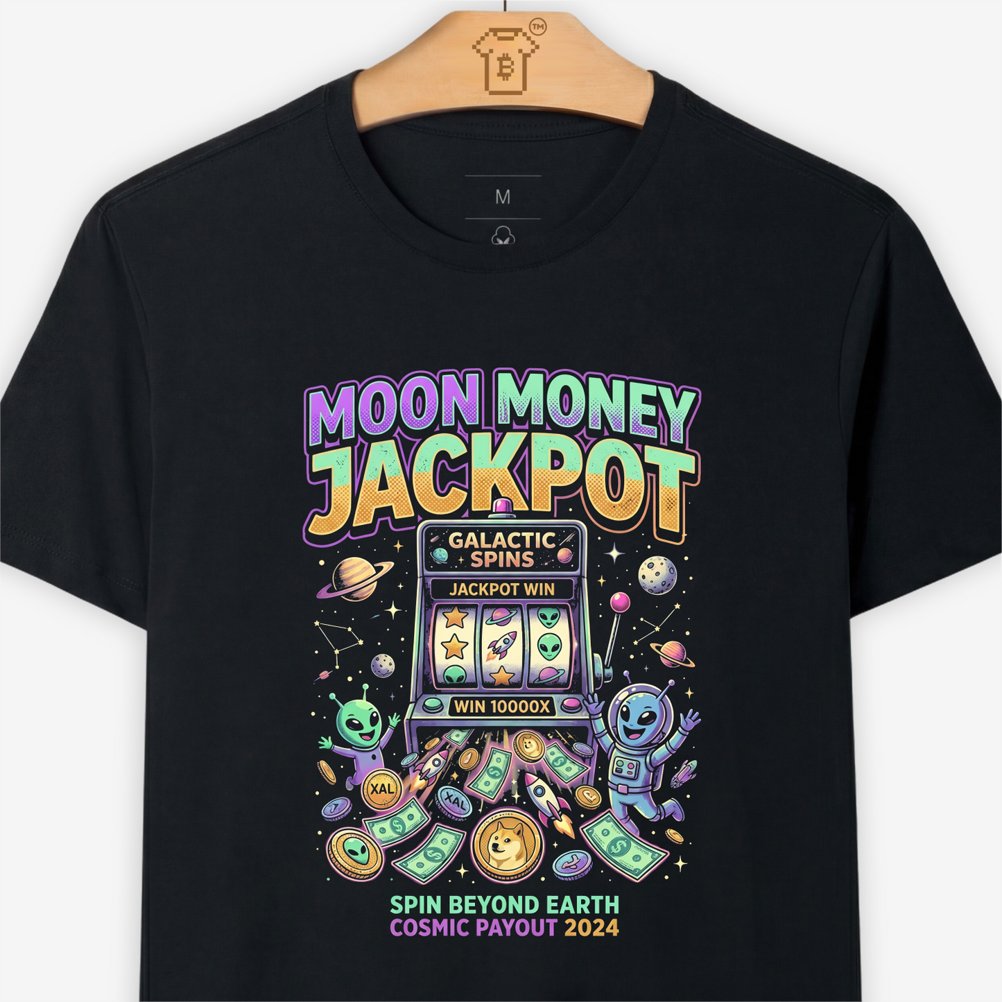 Camiseta Intergalactic Money - Moon Money Jackpot