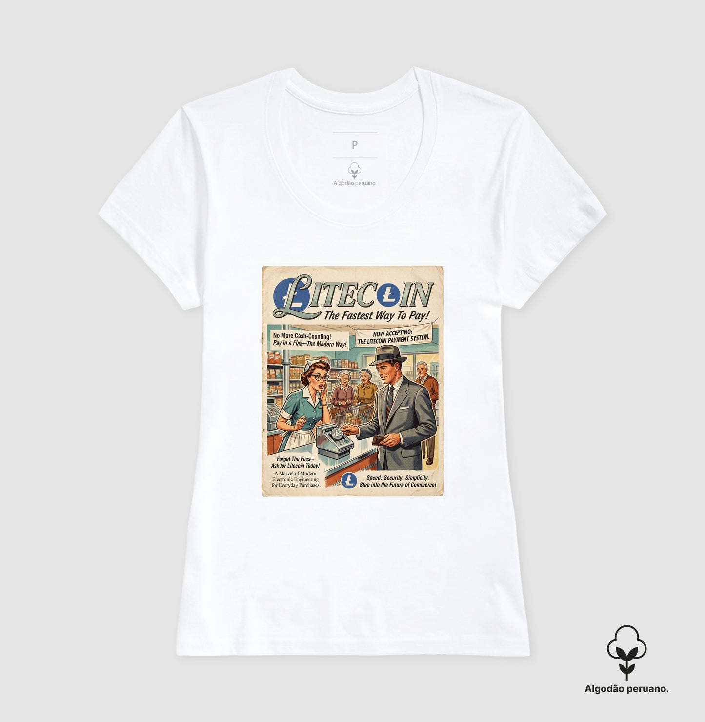 Camiseta Old School Litecoin