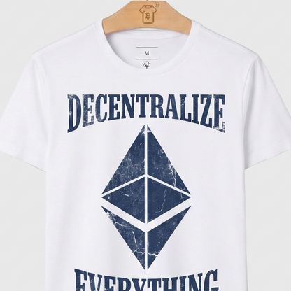 Camiseta Ethereum Descentralize Everything