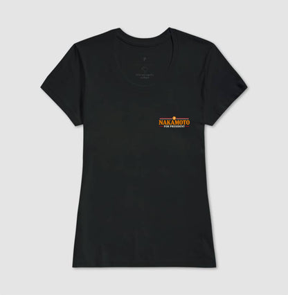 Camiseta CryptoShirts Satoshi President Of Blockchain Minimalista — 100% Algodão