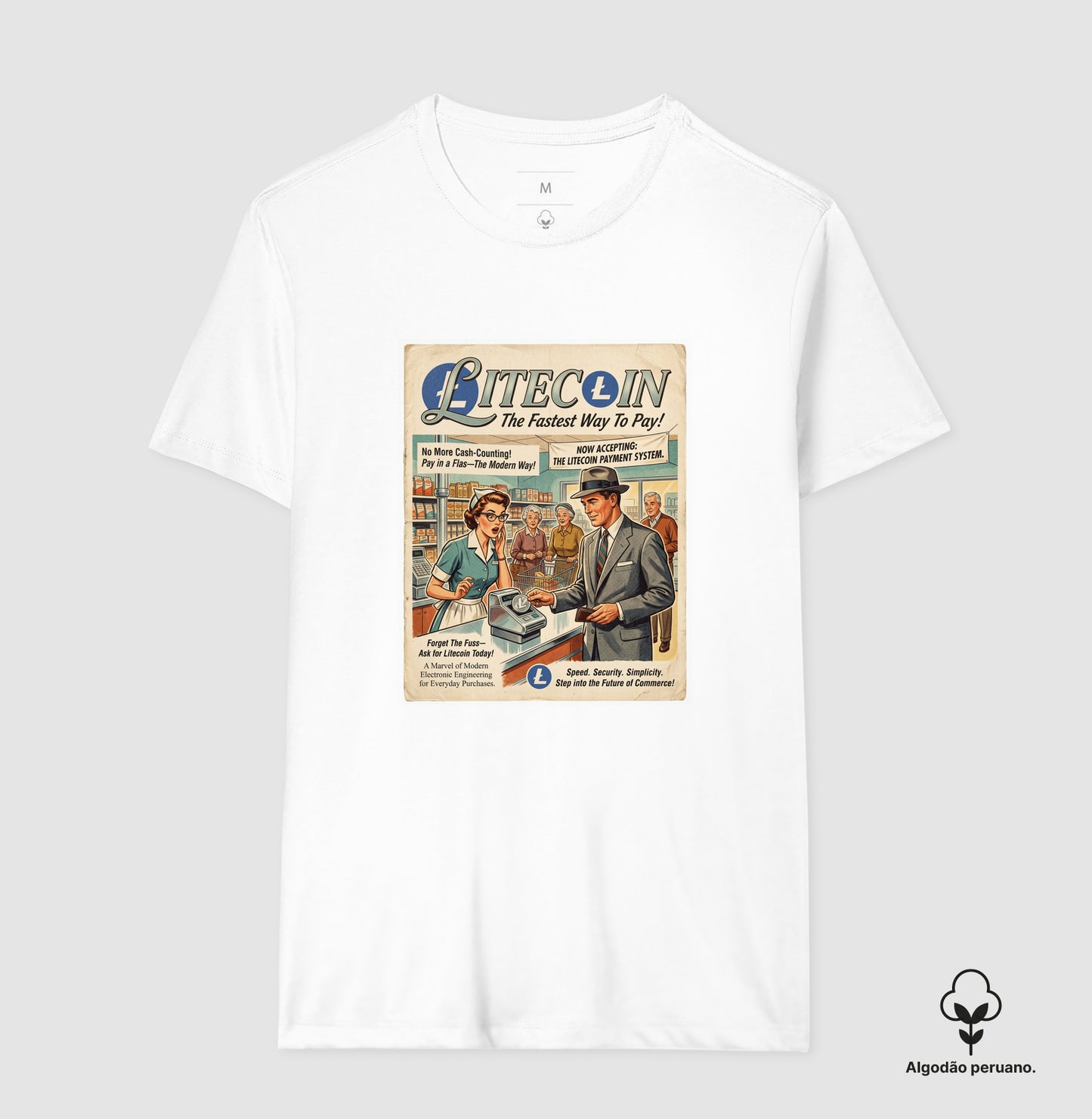 Camiseta Old School Litecoin