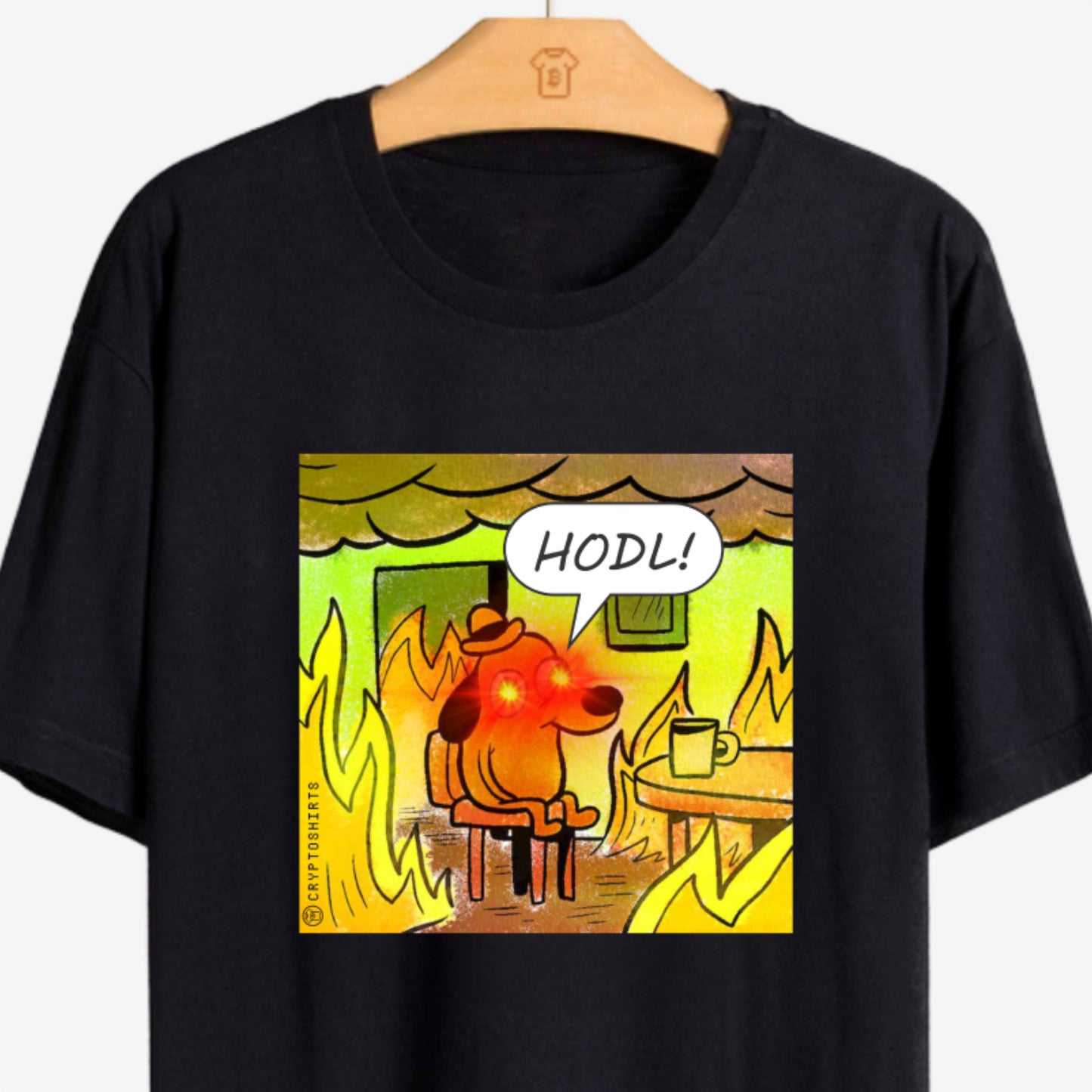 Camiseta CryptoShirts Meme Hodl - PIMA