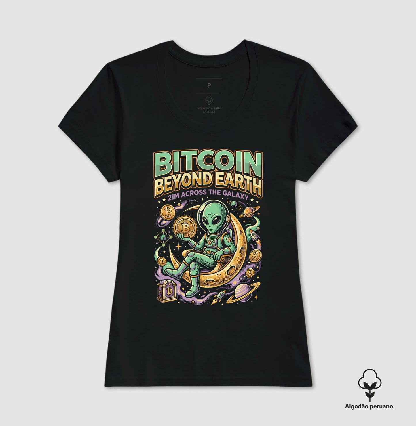 Camiseta Intergalactic Money - Bitcoin Beyond Earth