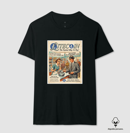 Camiseta Old School Litecoin