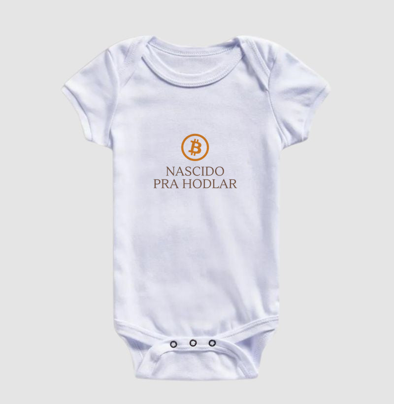 Body Infantil CryptoShirts Nascido para Hodlar