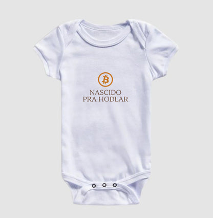 Body Infantil CryptoShirts Nascido para Hodlar