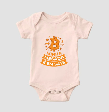 Body Infantil CryptoShirts Minha Mesada é em Sats 1