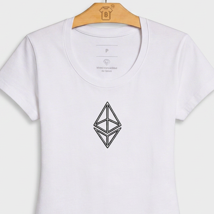 Camiseta Ethereum Logo Linear