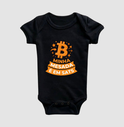 Body Infantil CryptoShirts Minha Mesada é em Sats 1