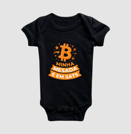 Body Infantil CryptoShirts Minha Mesada é em Sats 1