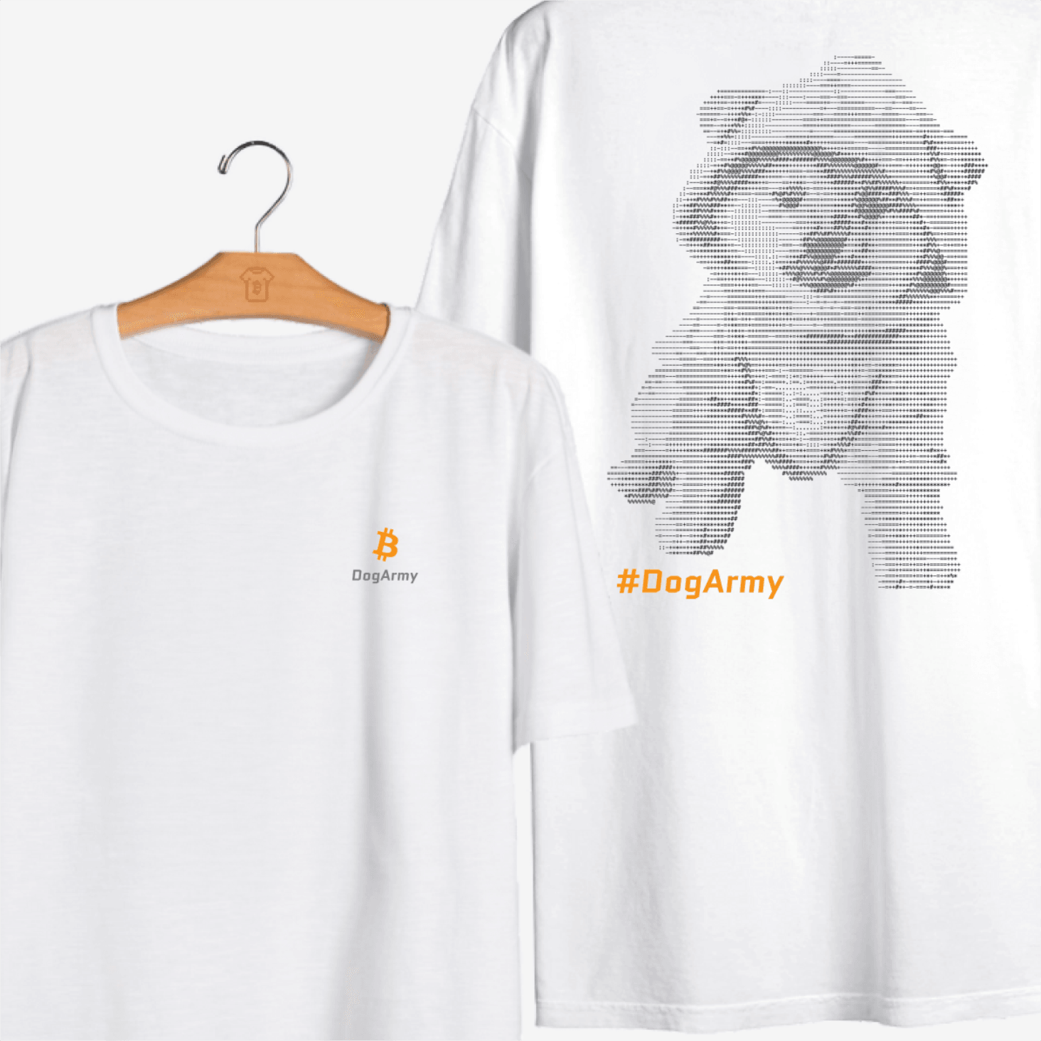 Camiseta DOG GO TO THE MOON (frente e costas) - Coleção Narrativas - CryptoShirts