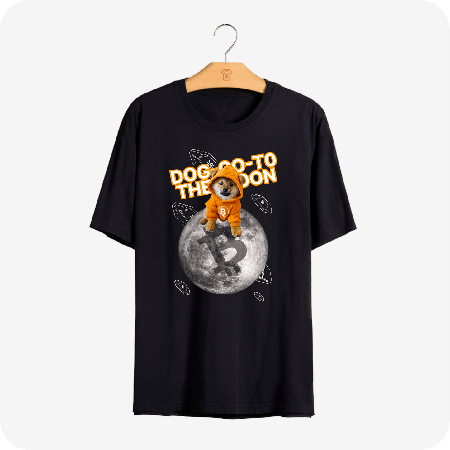 Camiseta DOG GO TO THE MOON Preta - PIMA