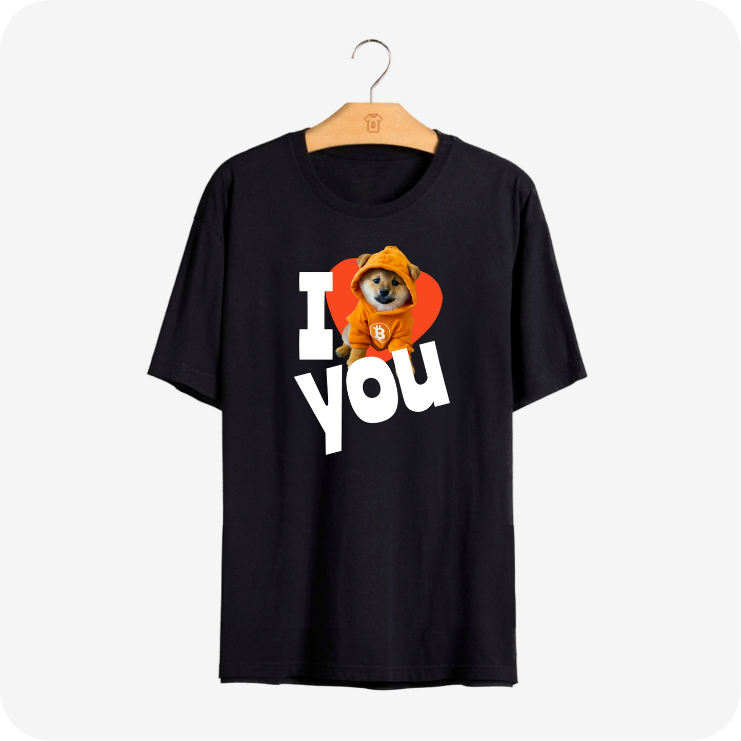 Camiseta I DOG You Preta - PIMA