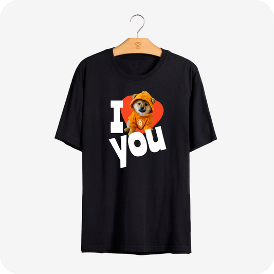 Camiseta I DOG You Preta - PIMA