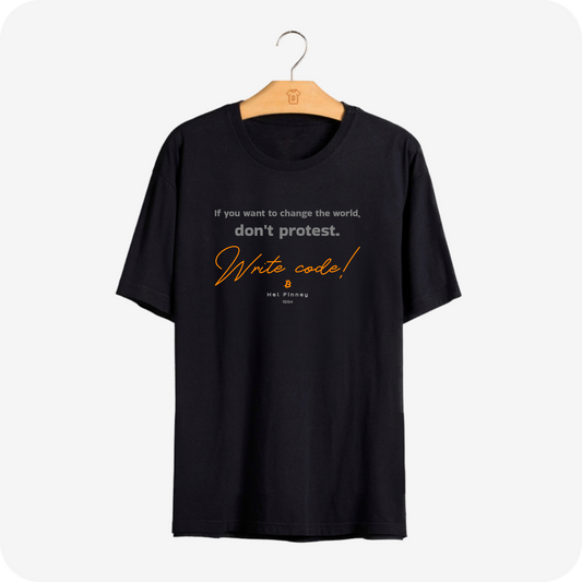 Camiseta CryptoShirts Write Code - PIMA